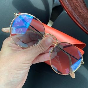 Ray ban round blue gradient sunglasses ❤️
